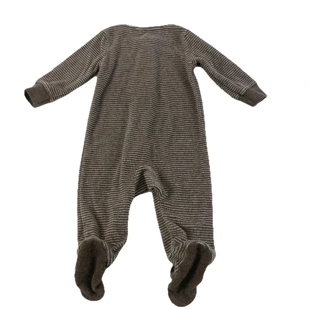 Carters Baby Boy 6M Brown Striped Dog Footed Sleeper Pajamas‎ 1I507710